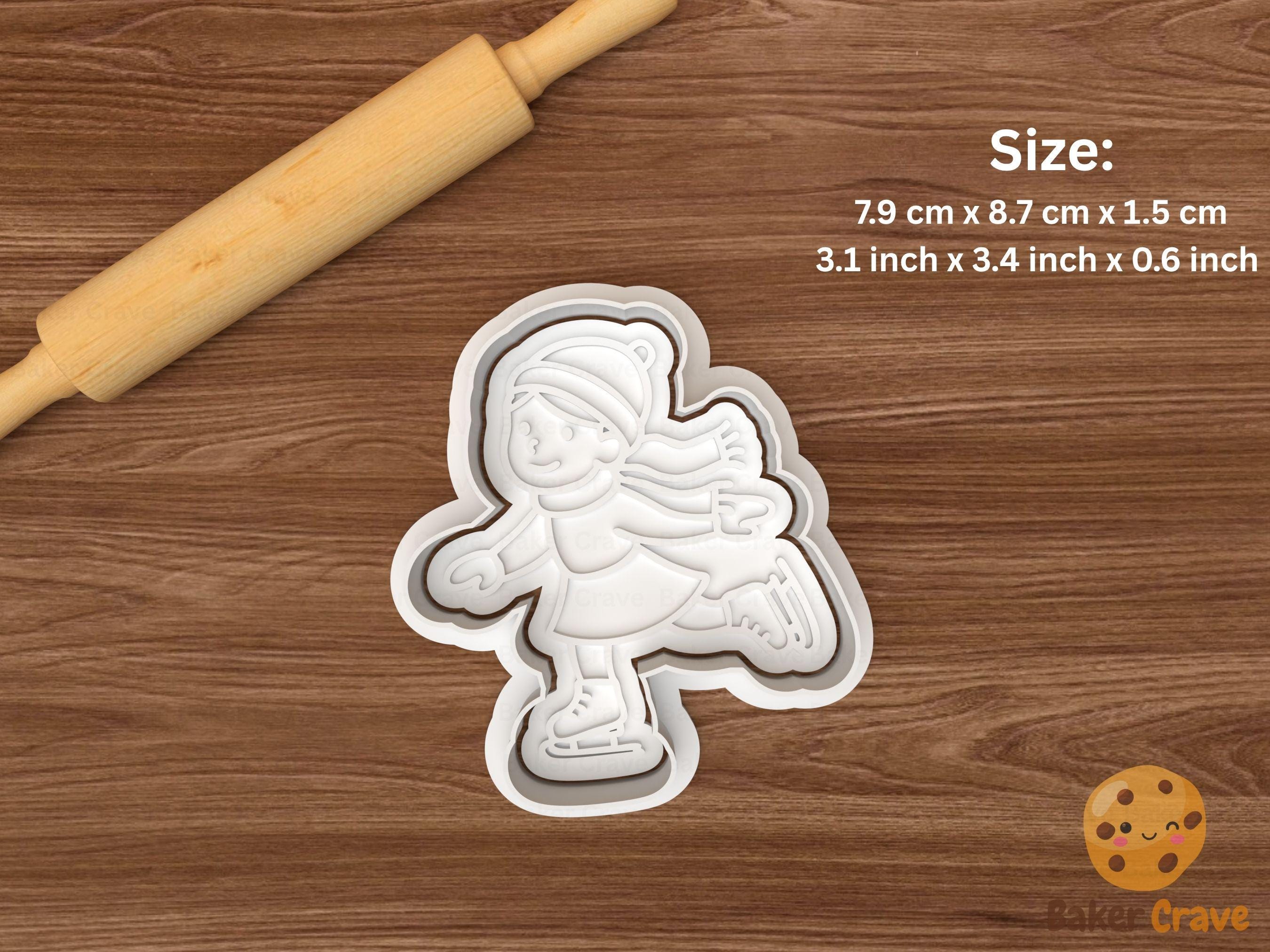 Ice Skating Winter Cookie Cutter Set STL File