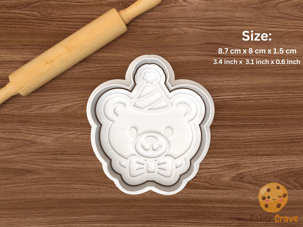 Birthday Teddy Bear Cookie Cutter Set STL File