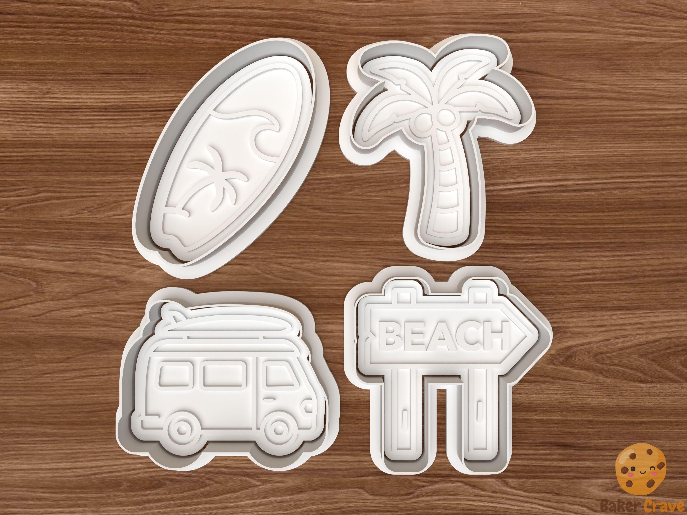 Beach Cookie Cutter Set STL File