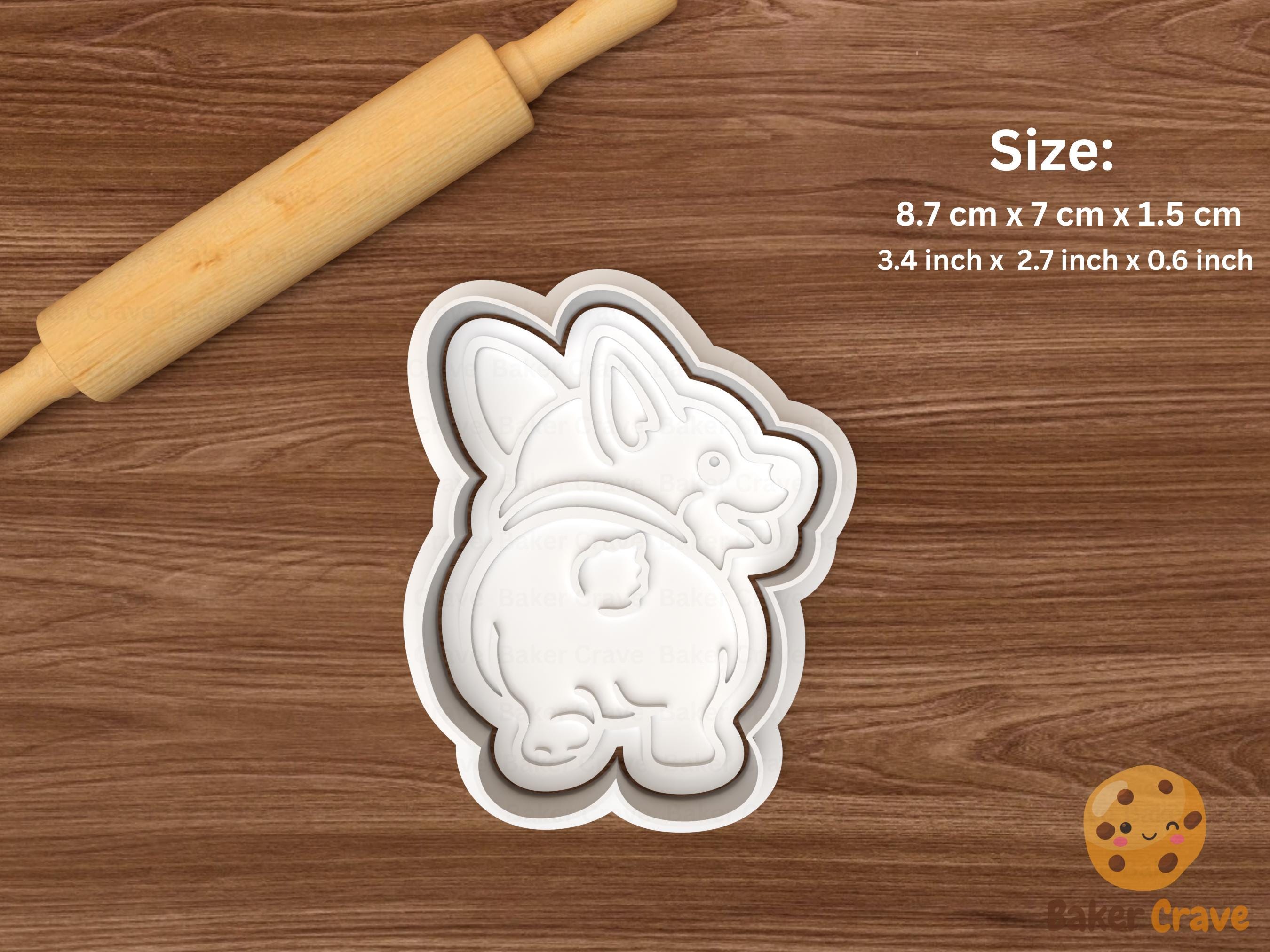 Corgi Dog Cookie Cutter Set STL File