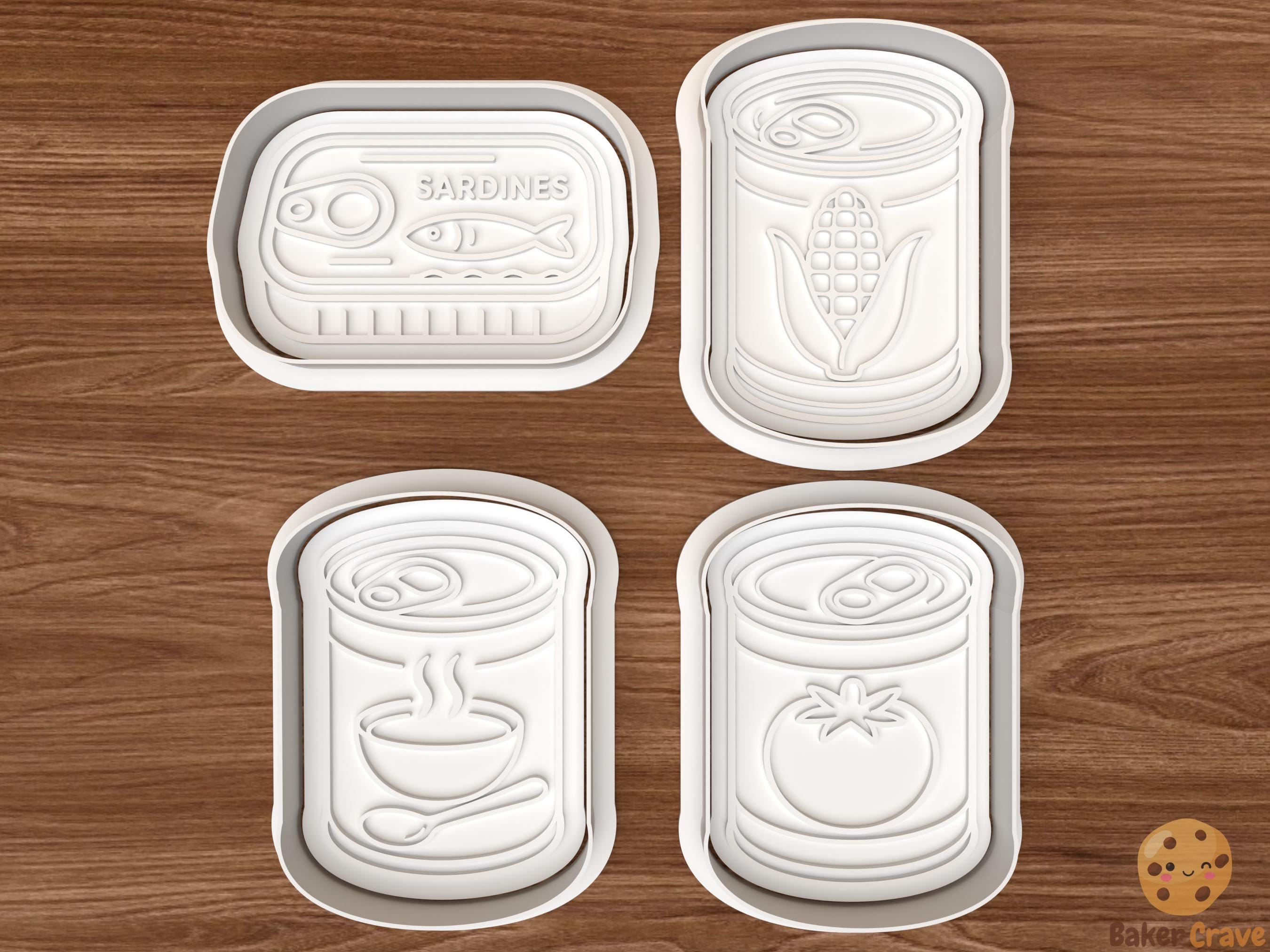 Canned Food Cookie Cutter Set STL File