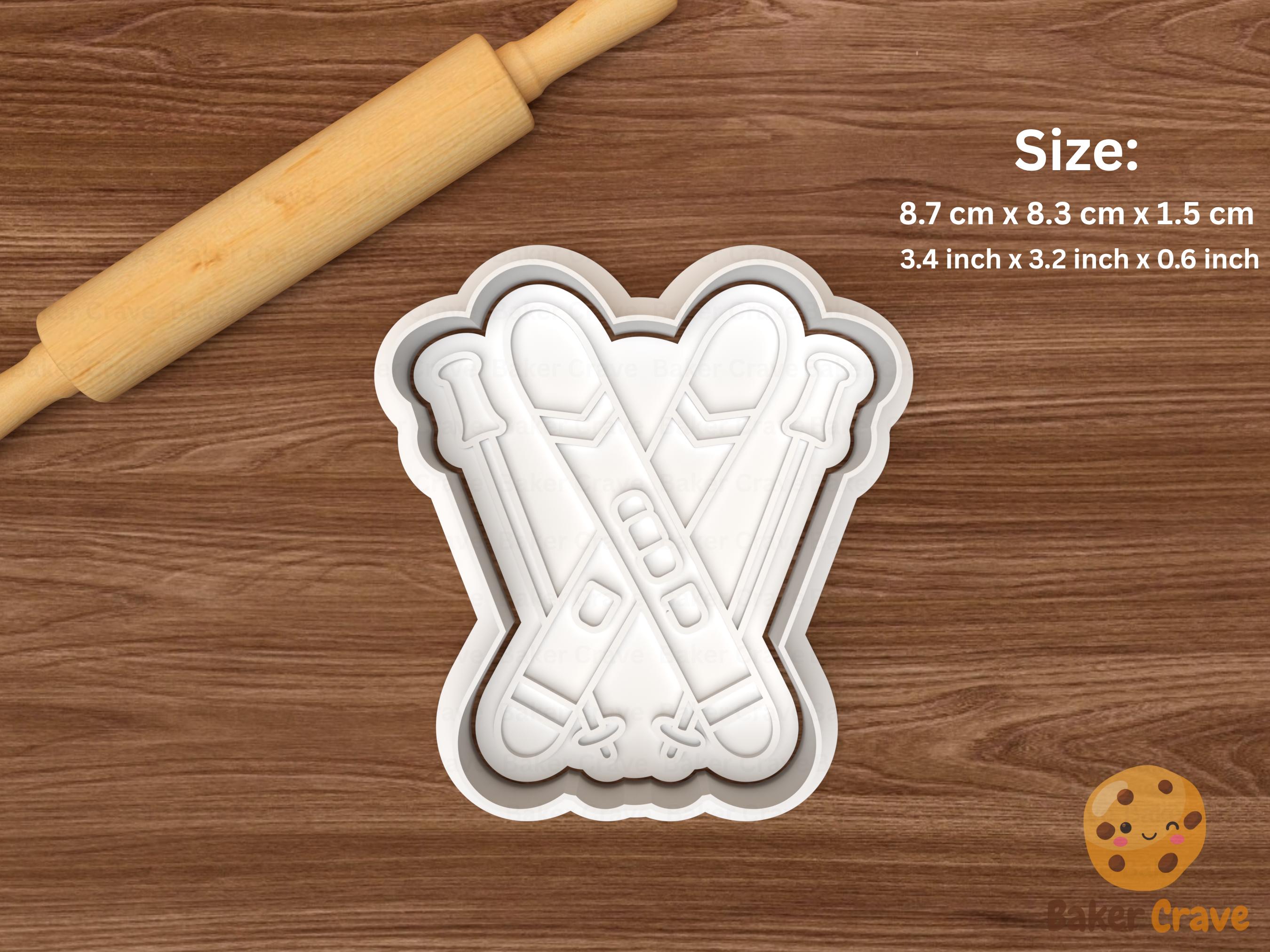 Ski Cookie Cutter Set STL File