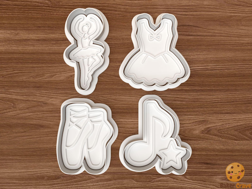 Ballet Cookie Cutter Set STL File