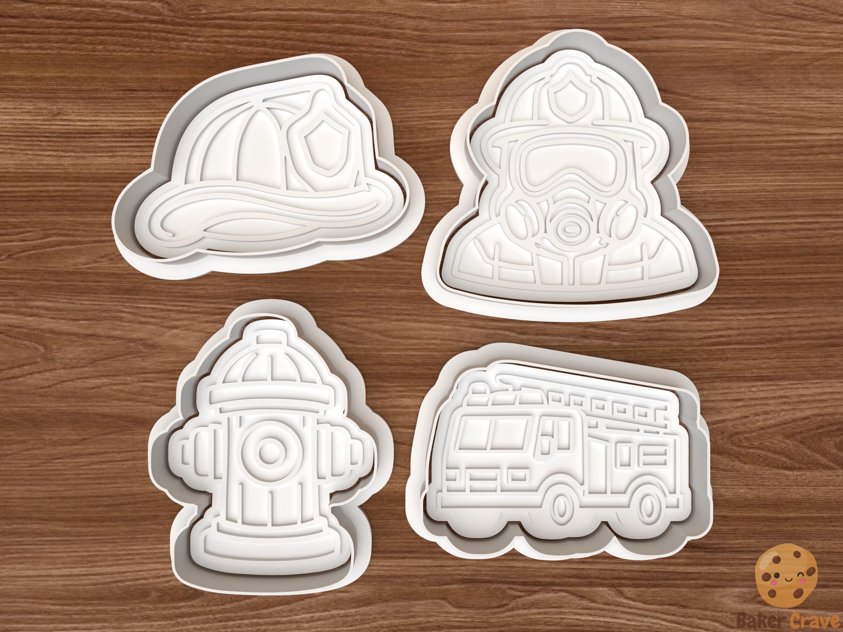 Fire Department Cookie Cutter Set STL File