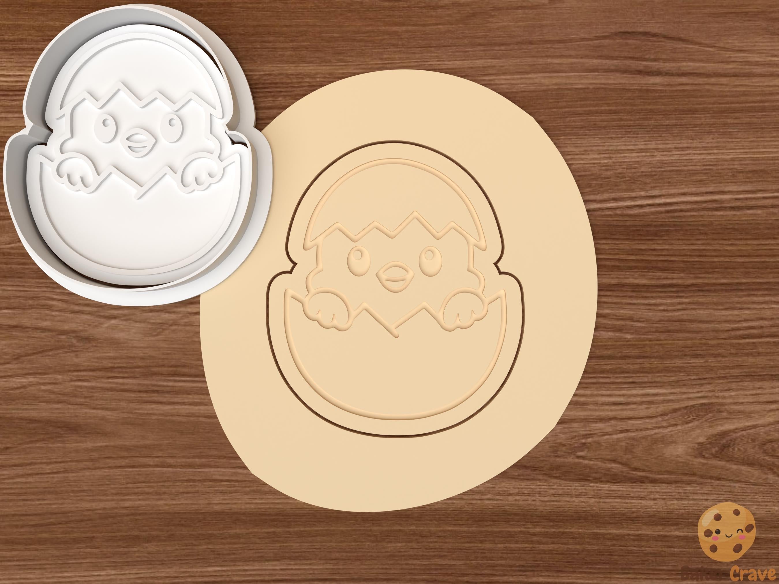 Easter Chick Cookie Cutter Set STL File