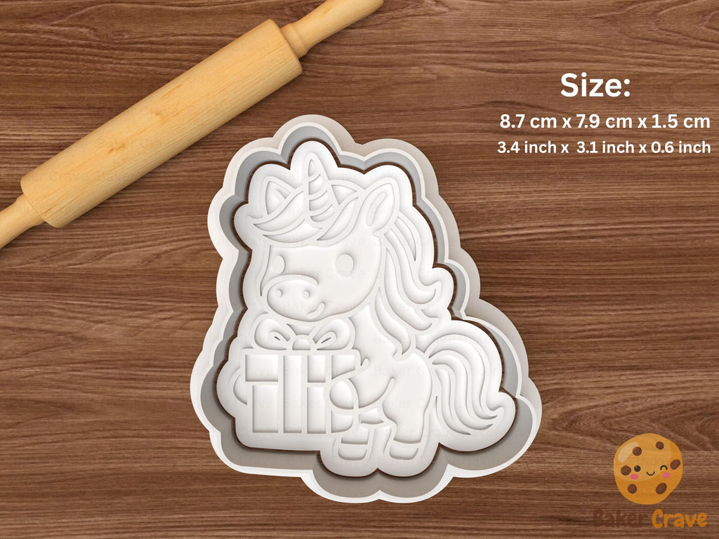 Christmas Unicorn Cookie Cutter Set STL File