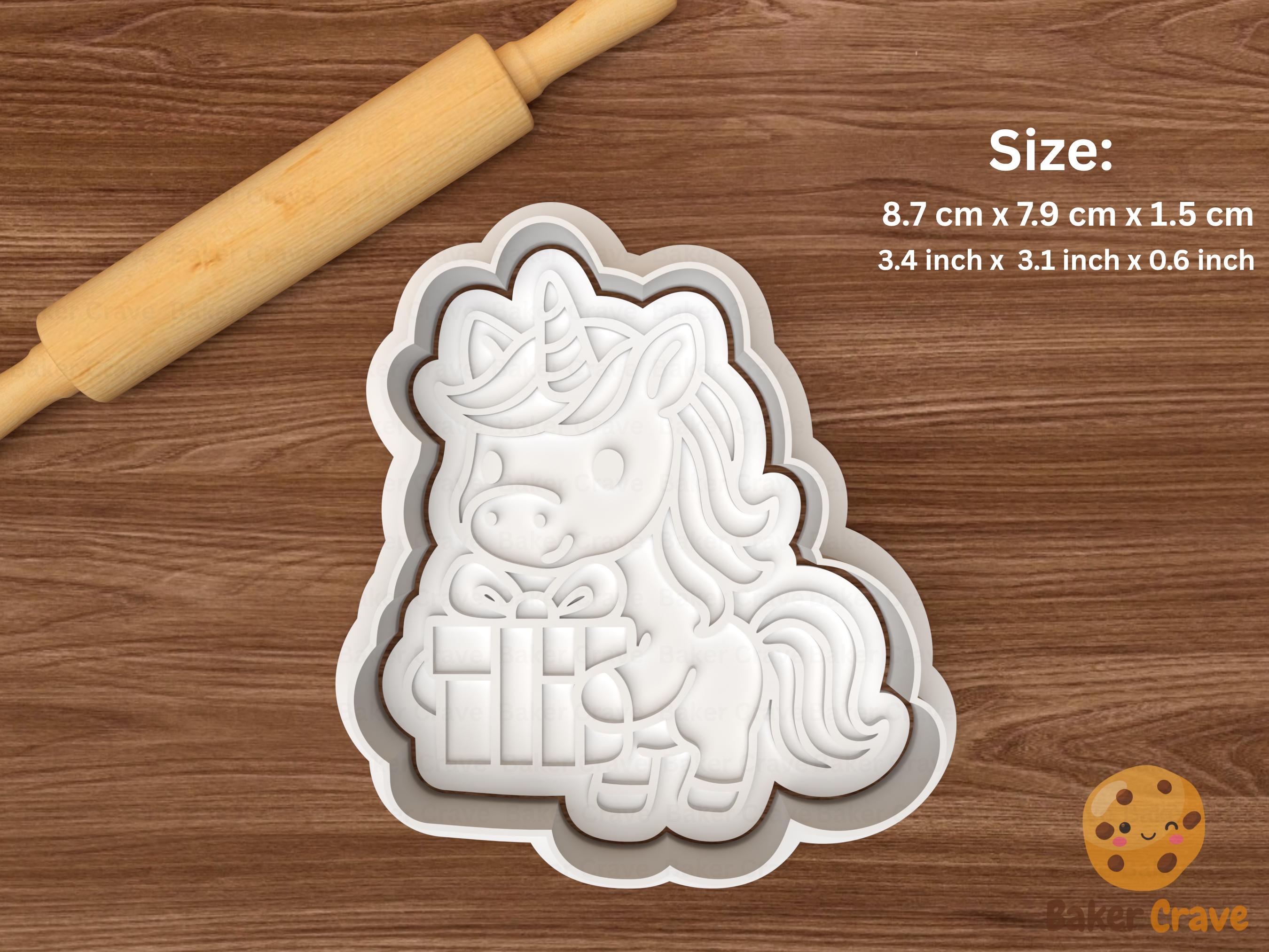 Christmas Unicorn Cookie Cutter Set STL File