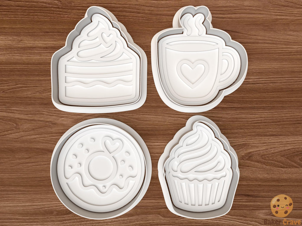 Sweet Love Dessert Cookie Cutter Set STL File
