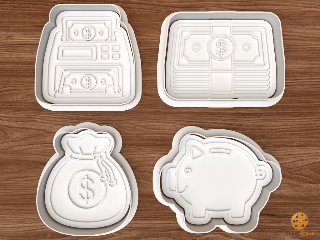 Money Savings Cookie Cutter Set STL File