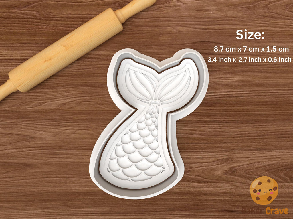Mermaid Tail Cookie Cutter STL File