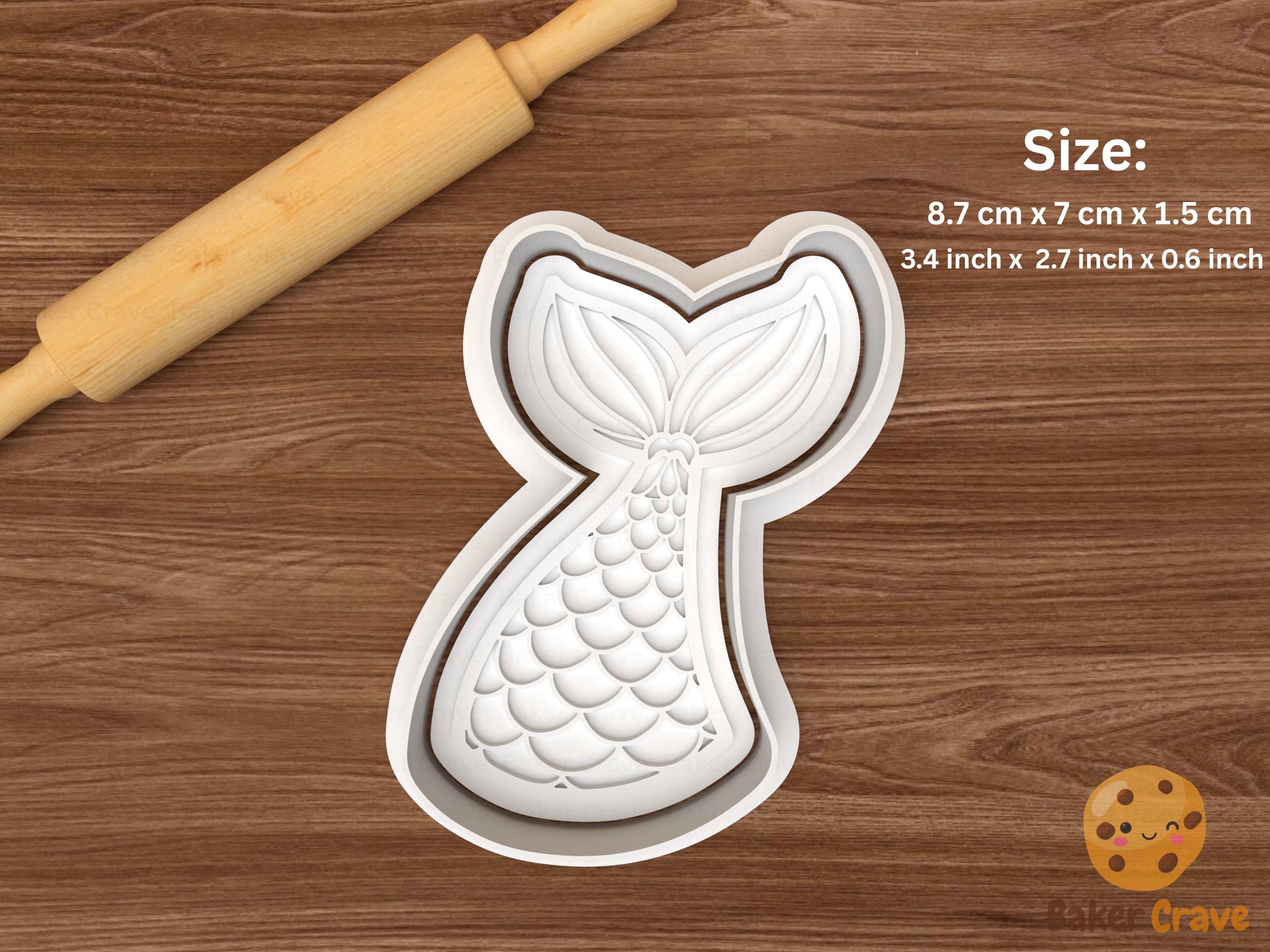 Mermaid Tail Cookie Cutter STL File
