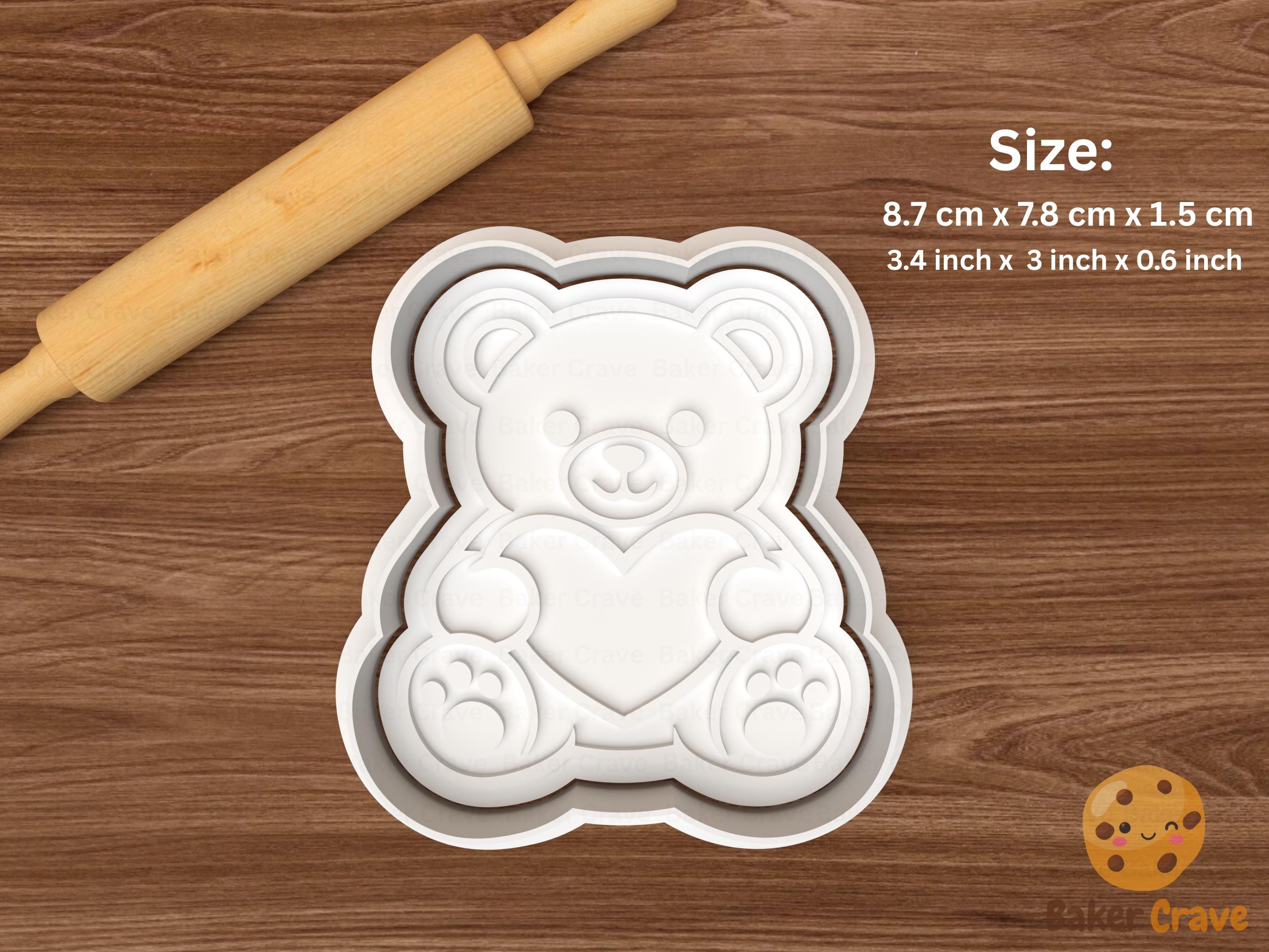 Teddy Bear With Heart Cookie Cutter Set STL File