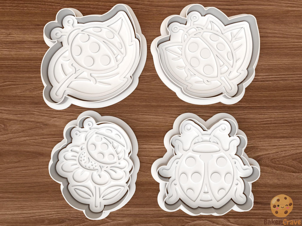 Ladybug Cookie Cutter Set STL File