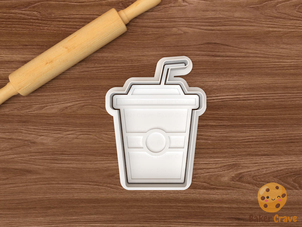 Drink Cup with Straw Cookie Cutter STL File