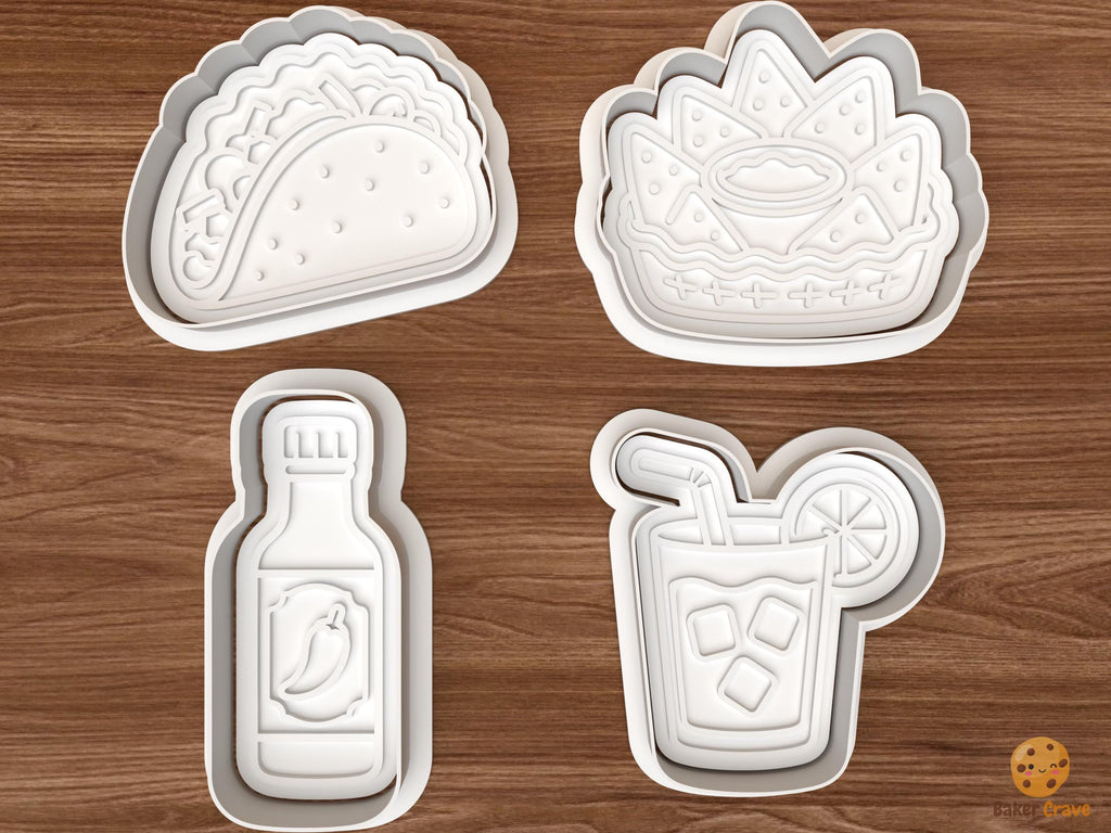 Taco Fiesta Cookie Cutter Set STL File