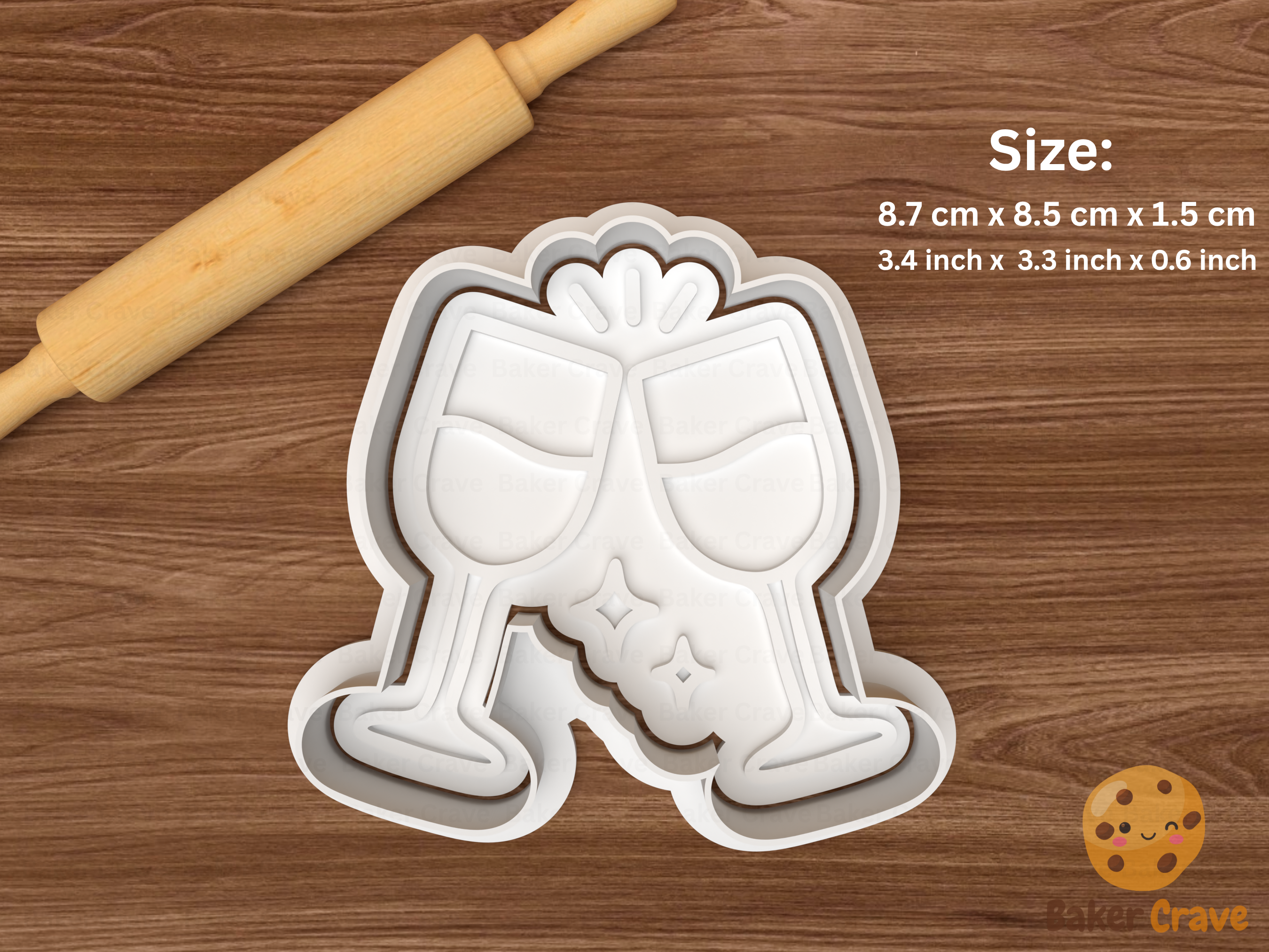 New Year Party Cookie Cutter Set STL File - 2026ny5fix