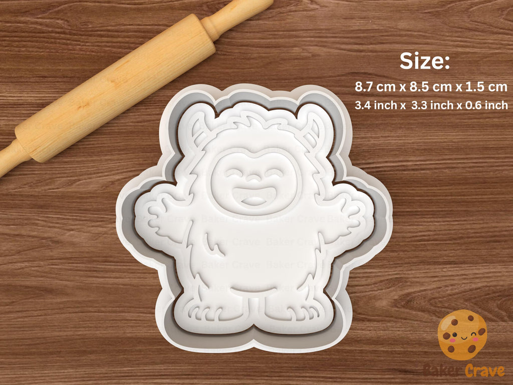 Cute Chunky Yeti Cookie Cutter Set STL File