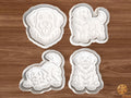 Golden Retriever Dog Cookie Cutter Set STL File