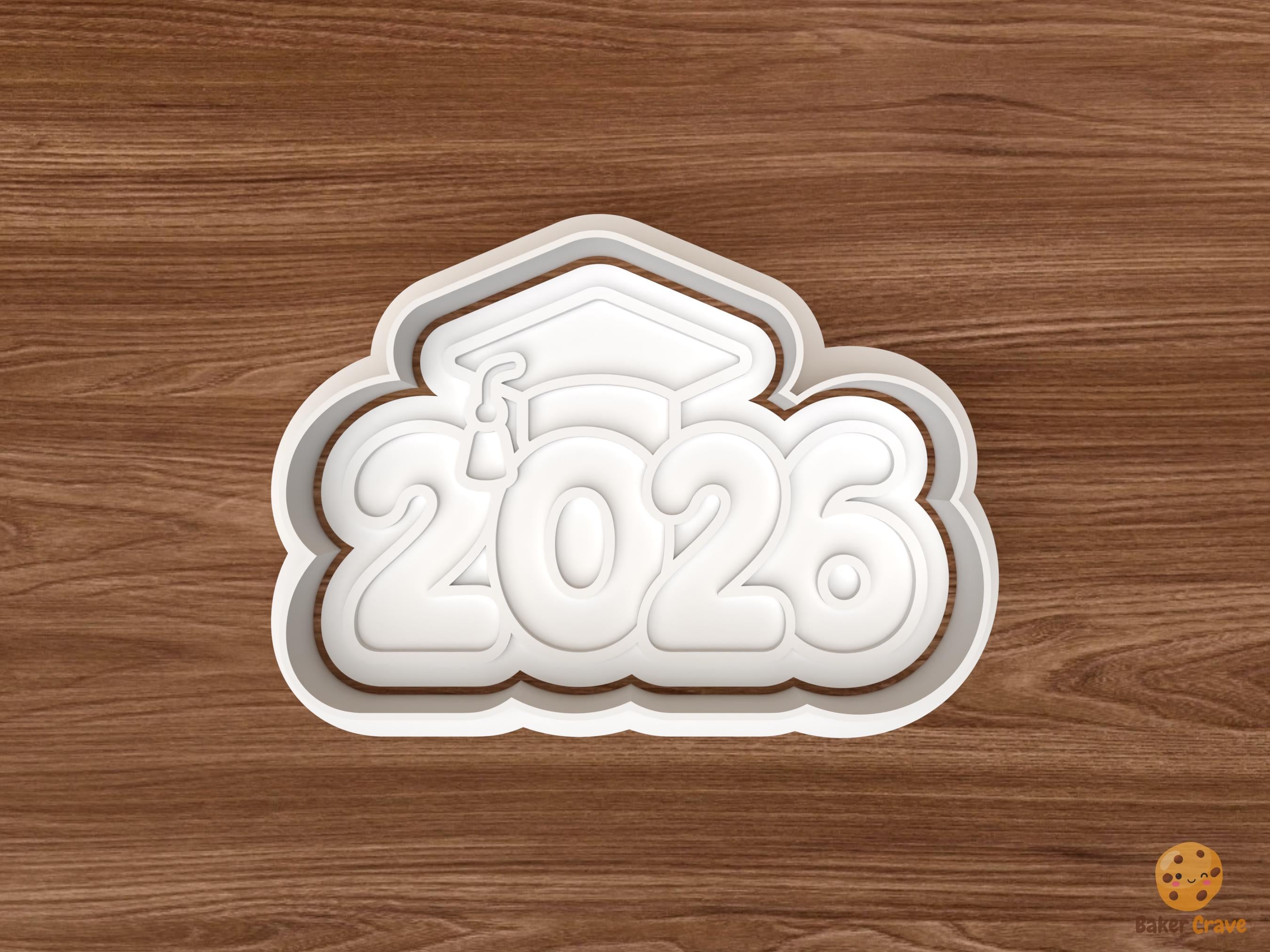 2026 Grad Cap Cookie Cutter STL File