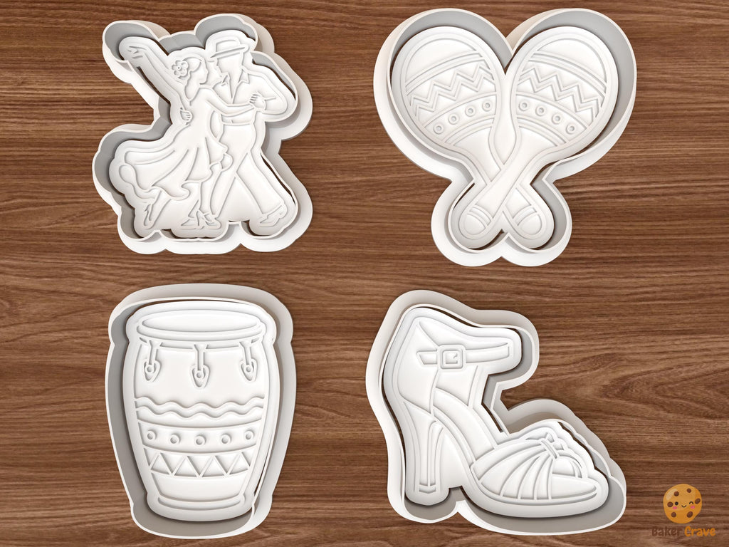 Latin Dance Cookie Cutter Set STL File