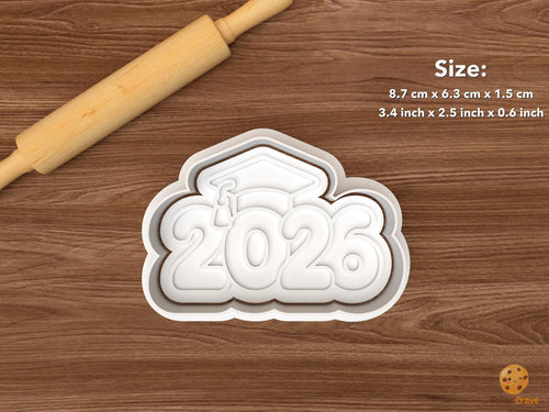 2026 Grad Cap Cookie Cutter STL File