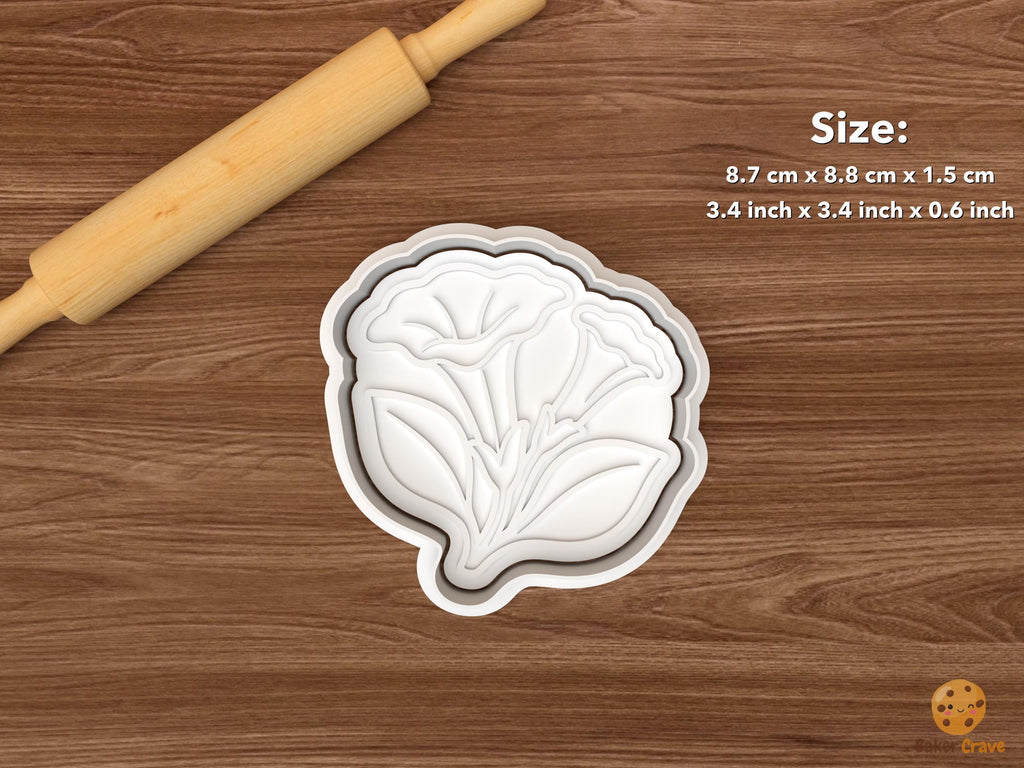 Hummingbird Flower Cookie Cutter Set STL File