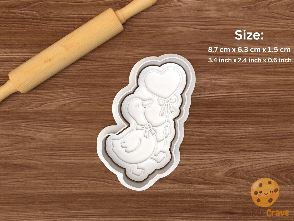 Goose in Love Cookie Cutter Set STL File