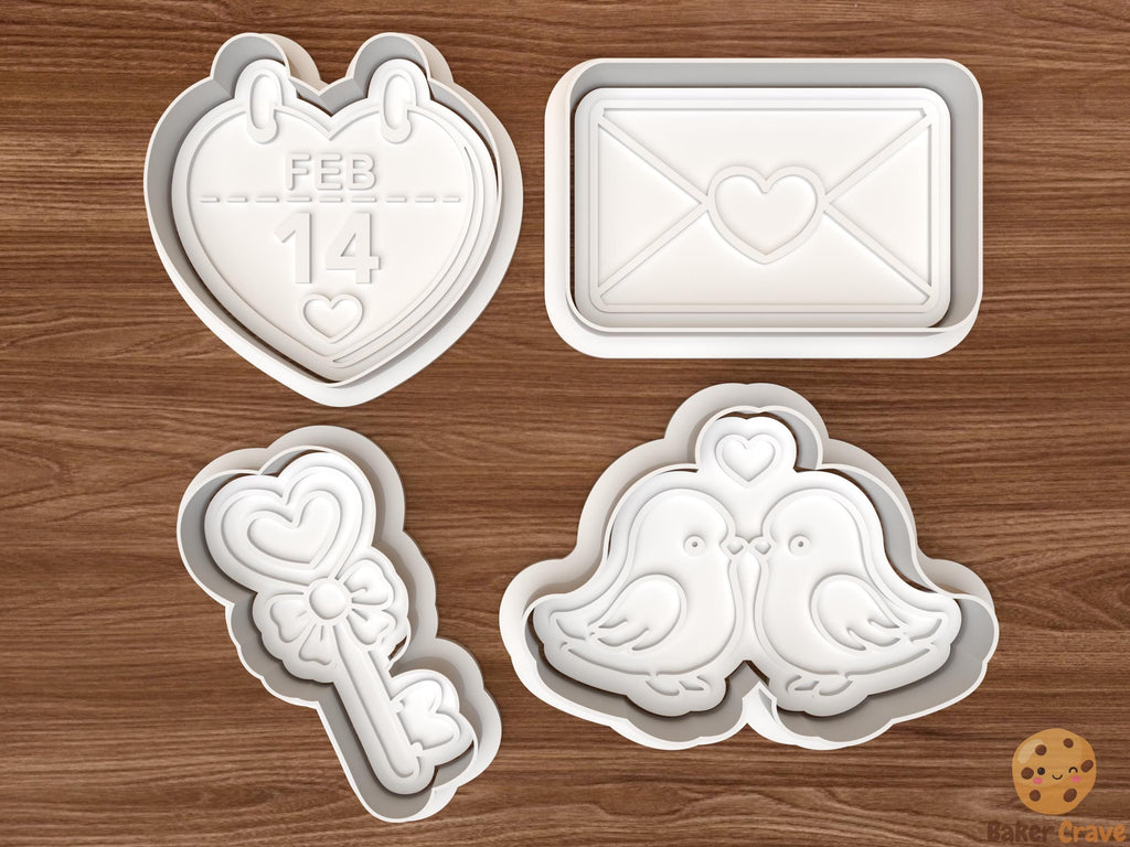 Valentines Day Cookie Cutter Set STL File