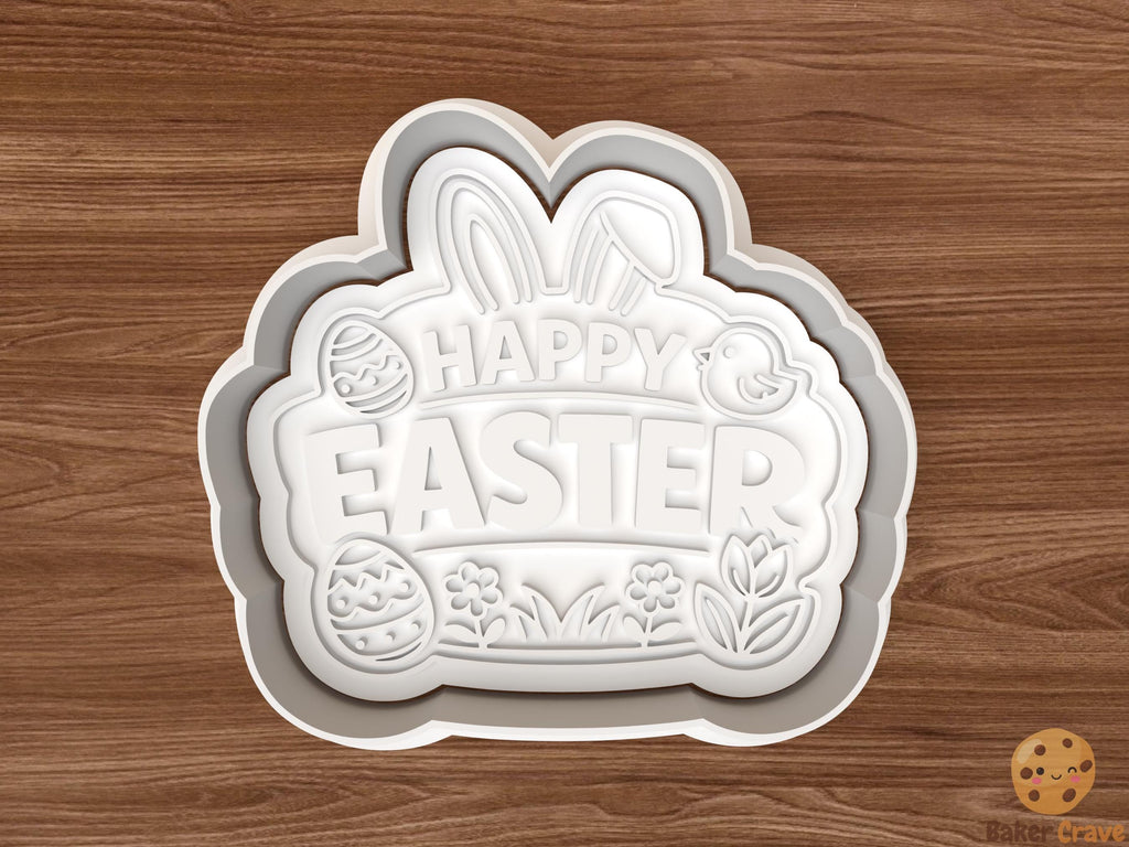 Happy Easter Cookie Cutter STL File