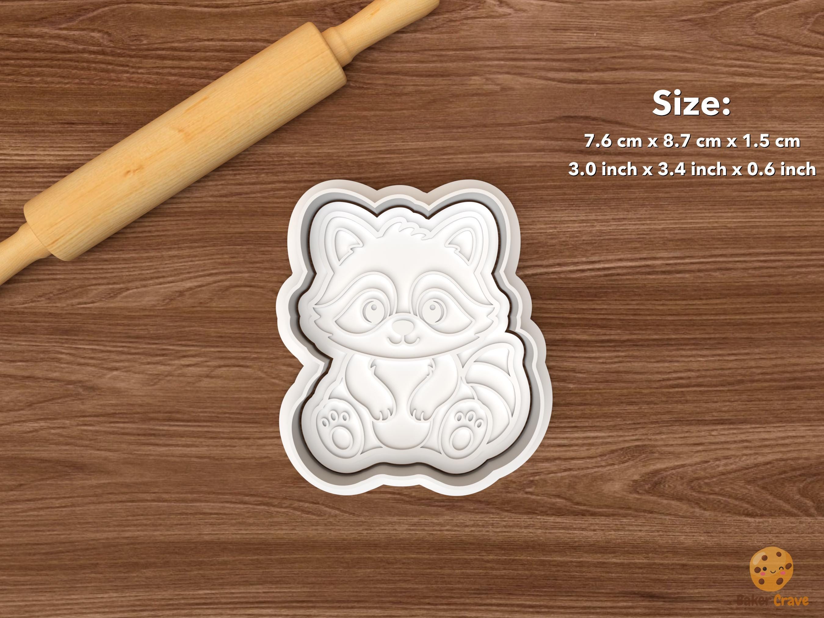 Raccoon Cookie Cutter Set STL File