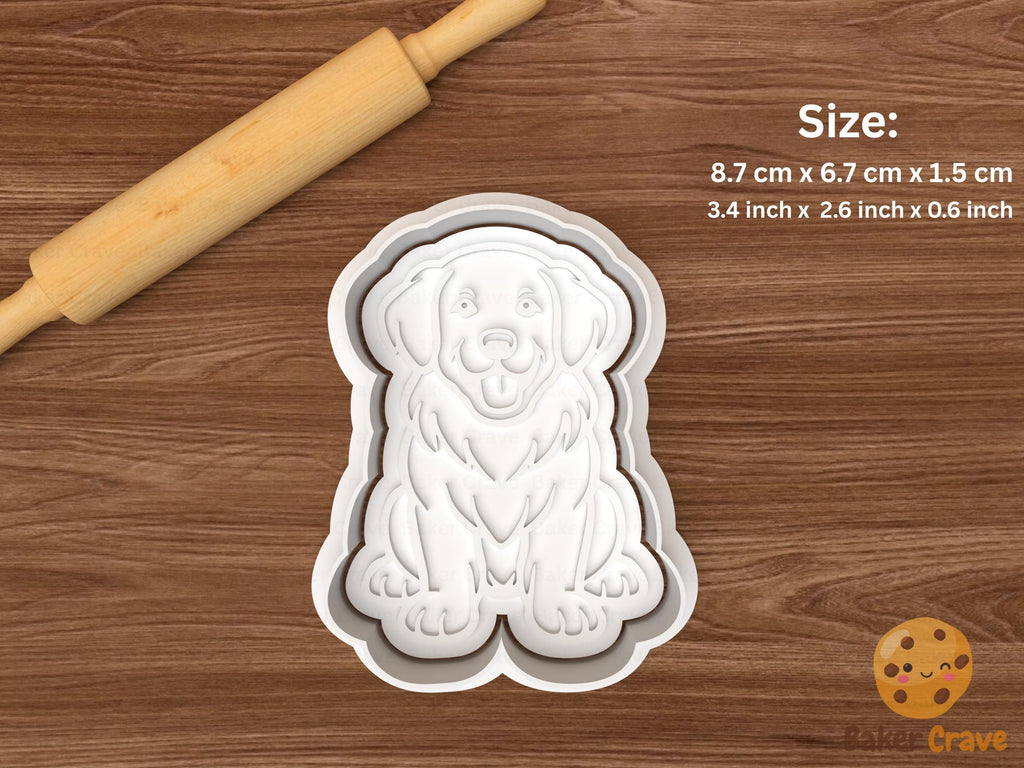 Golden Retriever Dog Cookie Cutter Set STL File