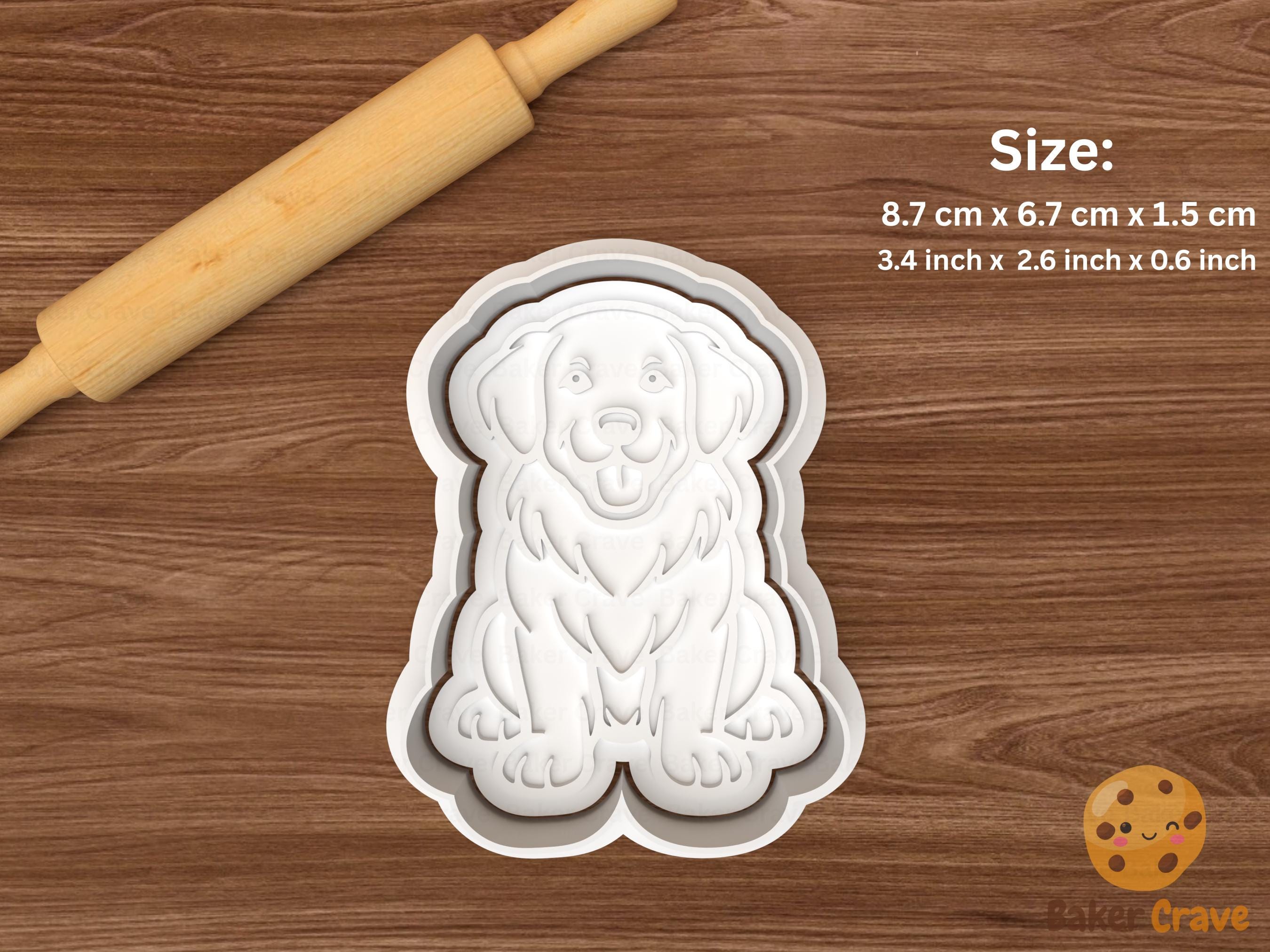 Golden Retriever Dog Cookie Cutter Set STL File