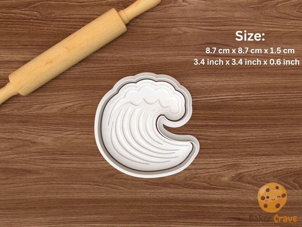 Wave Cookie Cutter Set STL File