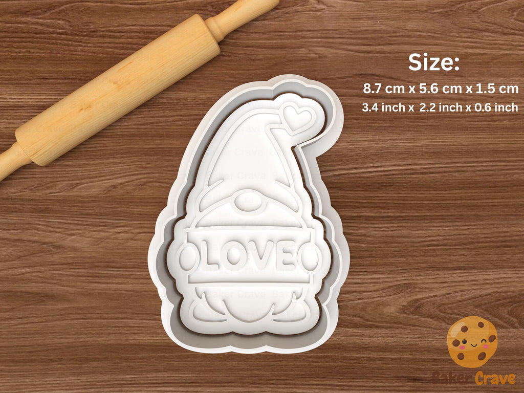 Valentine Gnome Cookie Cutter Set STL File