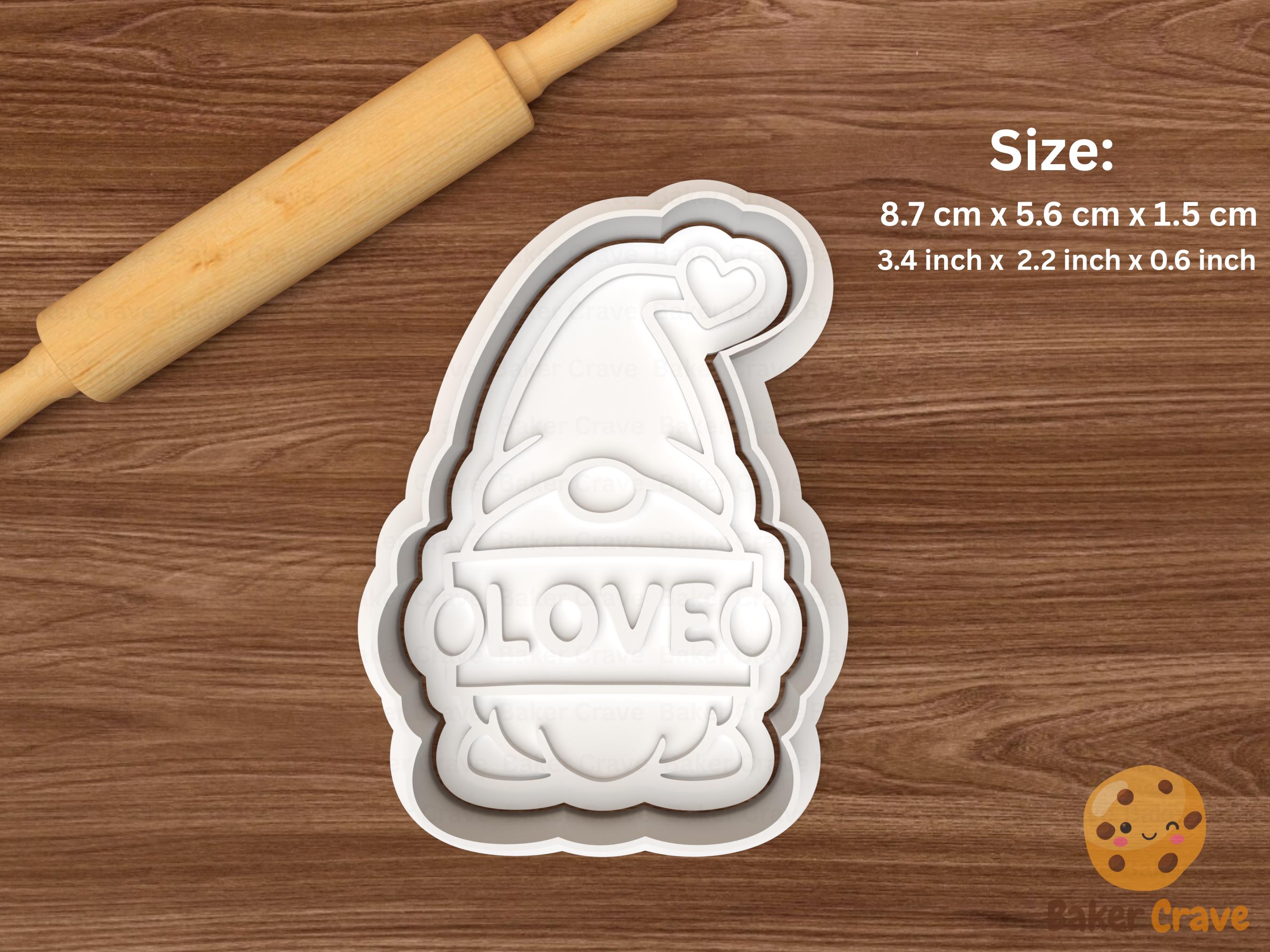 Valentine Gnome Cookie Cutter Set STL File