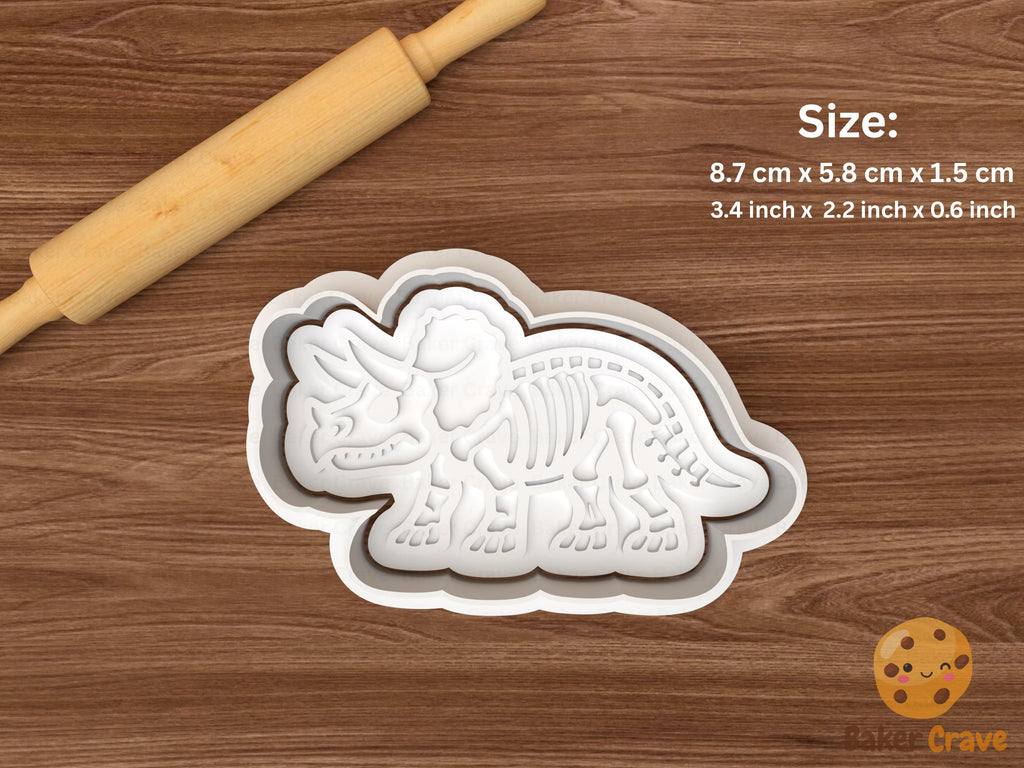 Dinosaur Fossil Cookie Cutter Set STL File