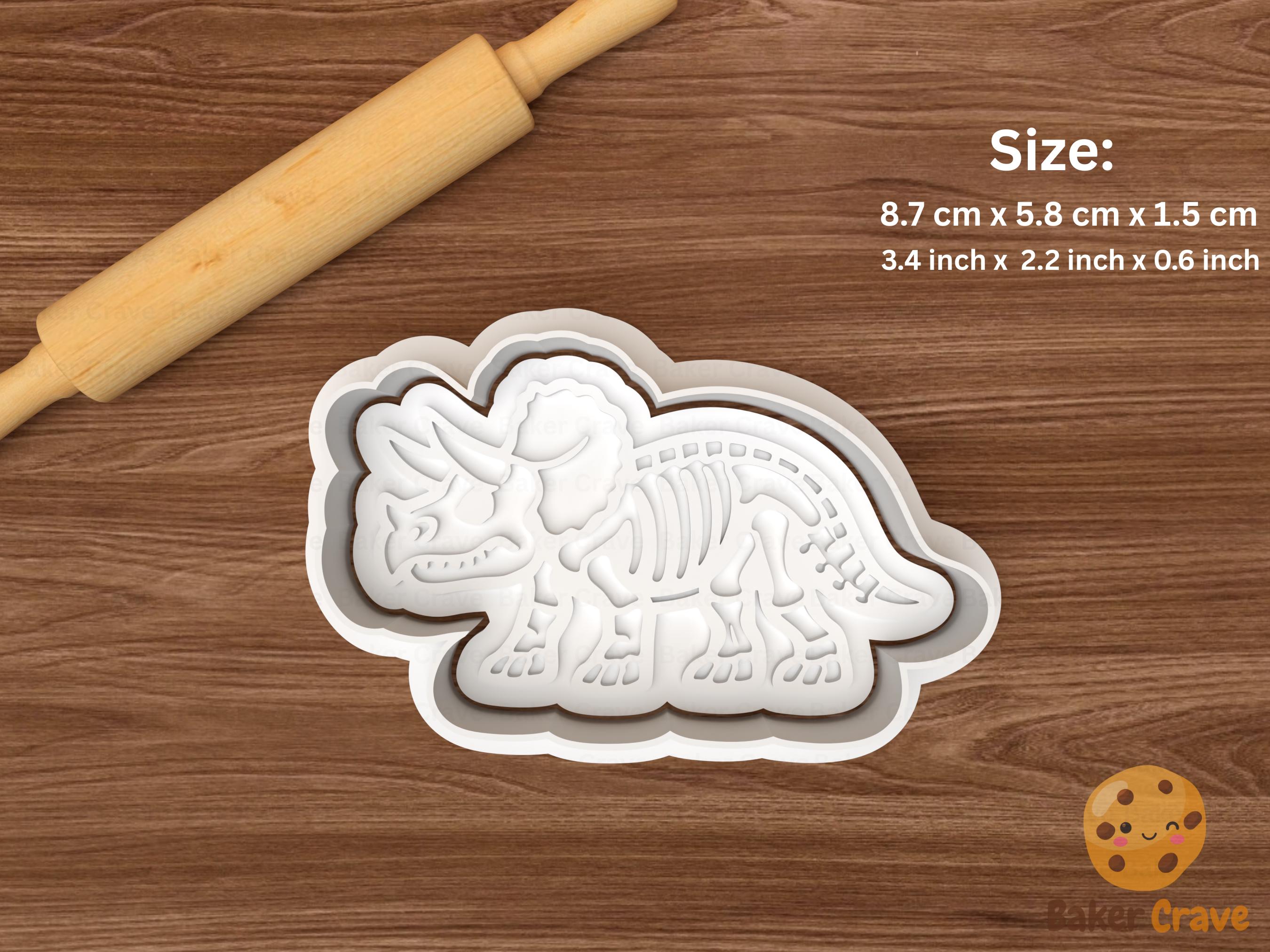 Dinosaur Fossil Cookie Cutter Set STL File