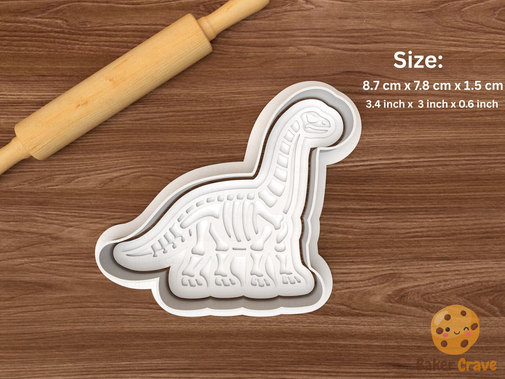 Dinosaur Fossil Cookie Cutter Set STL File