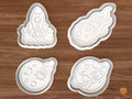 Rocket & Meteor Space Cookie Cutter Set STL File