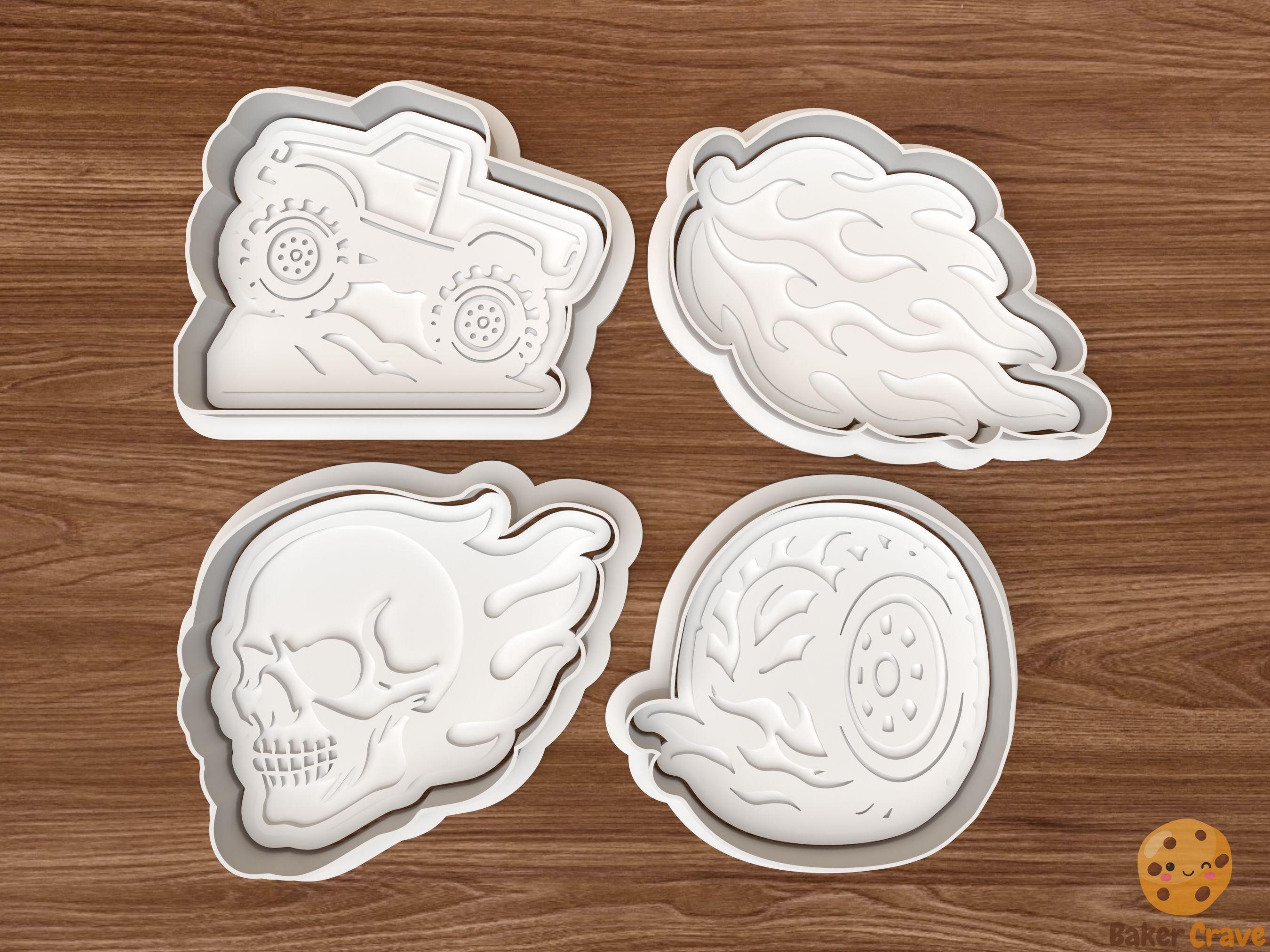 Monster Truck Cookie Cutter Set STL File