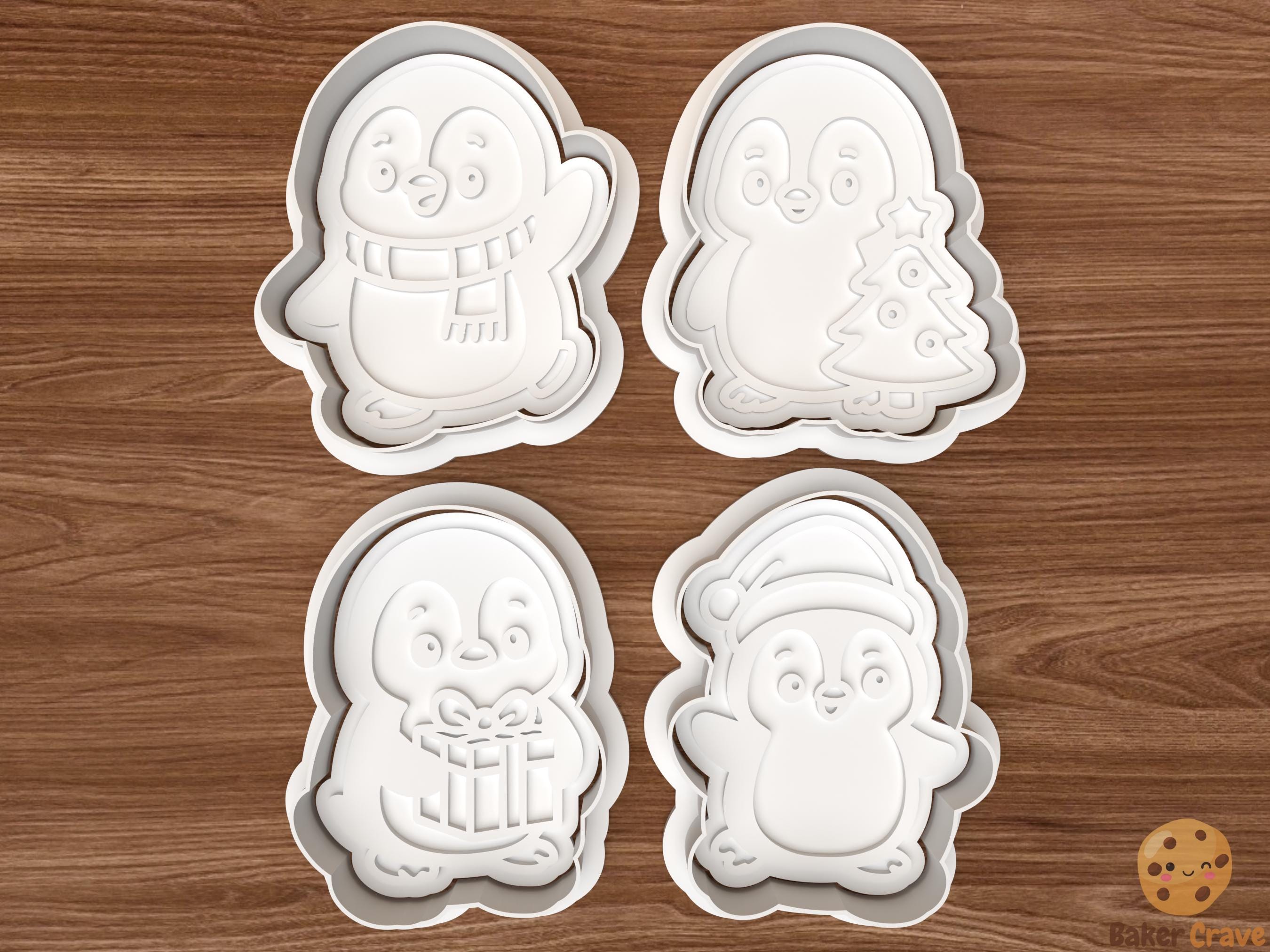 Christmas Penguin Cookie Cutter Set STL File