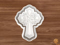 Cross with Flowers Cookie Cutter STL File