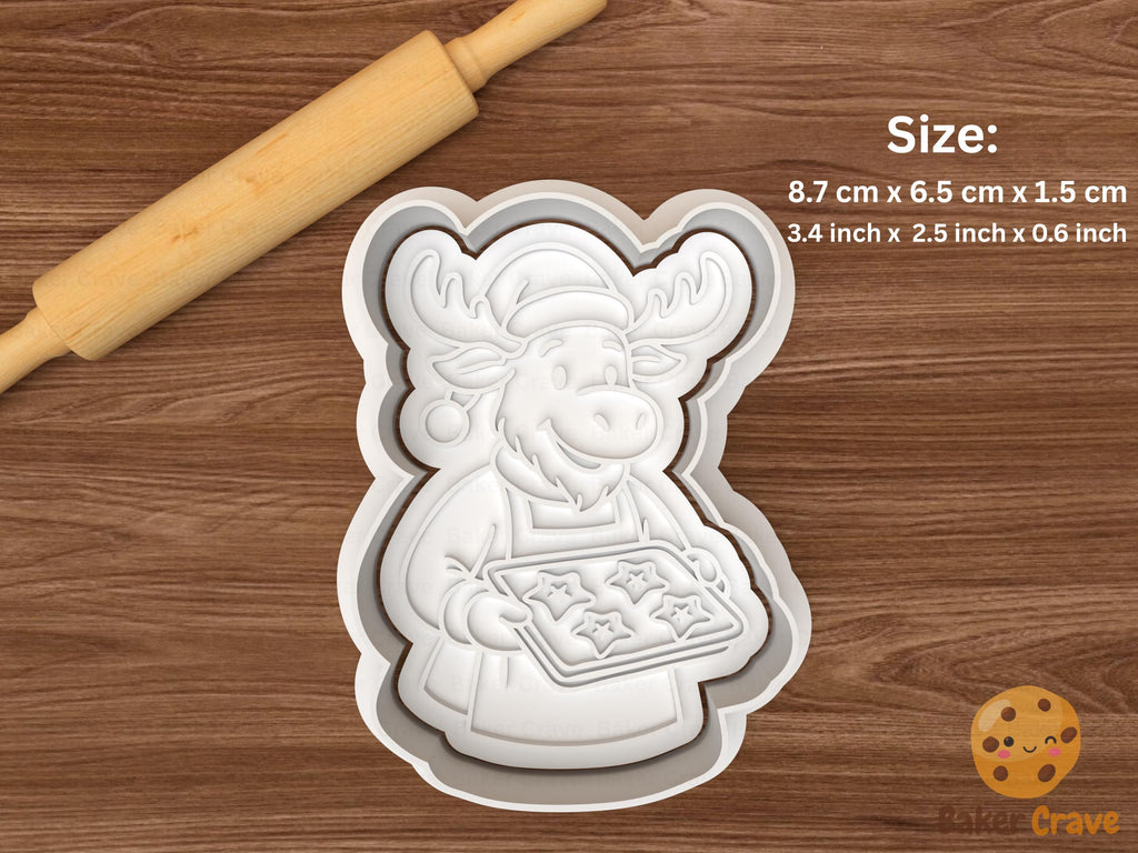 Christmas Moose Cookie Cutter Set STL File