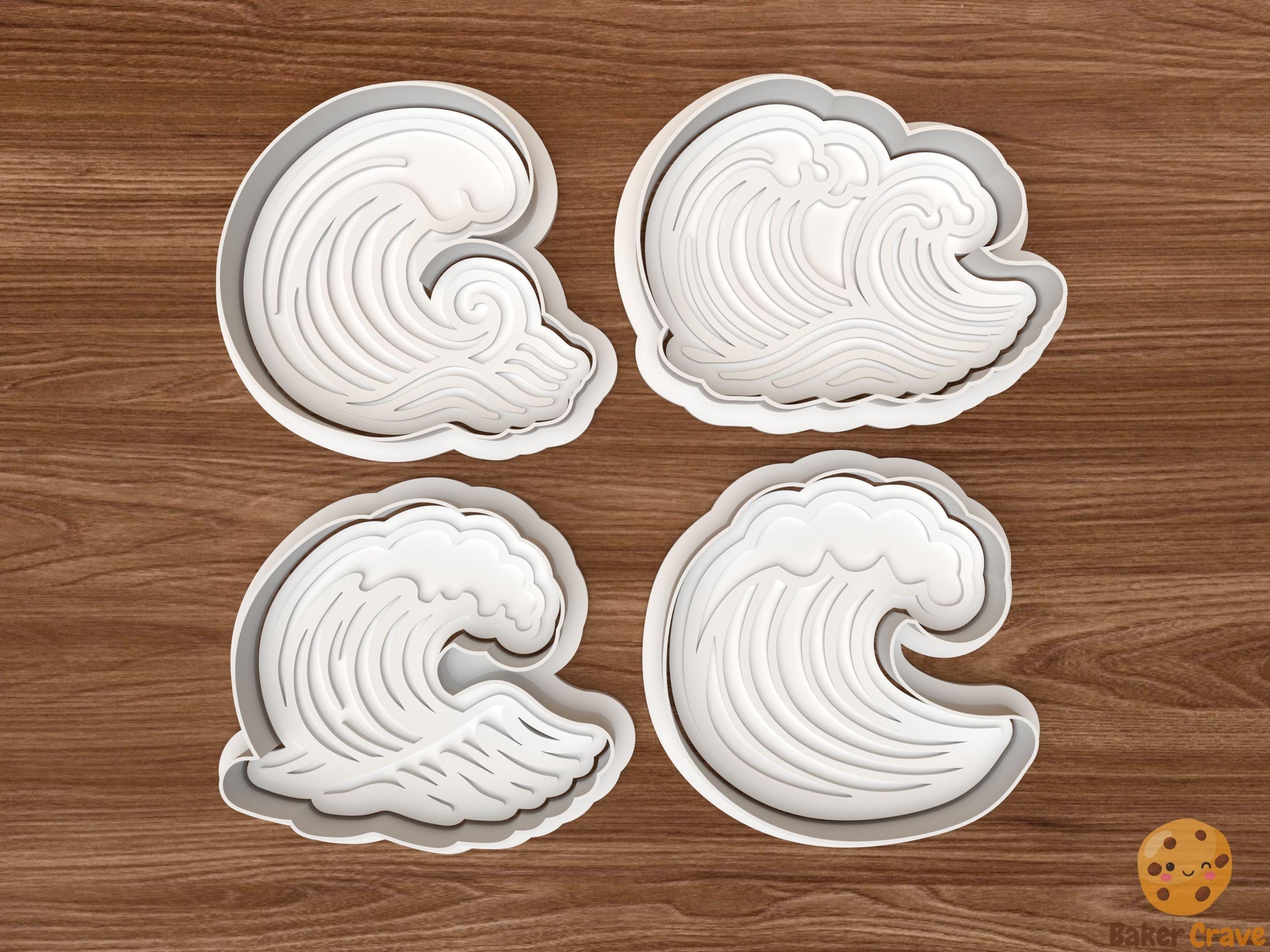 Wave Cookie Cutter Set STL File