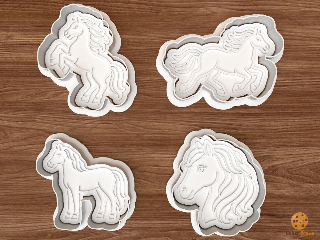 Horse Cookie Cutter Set STL File