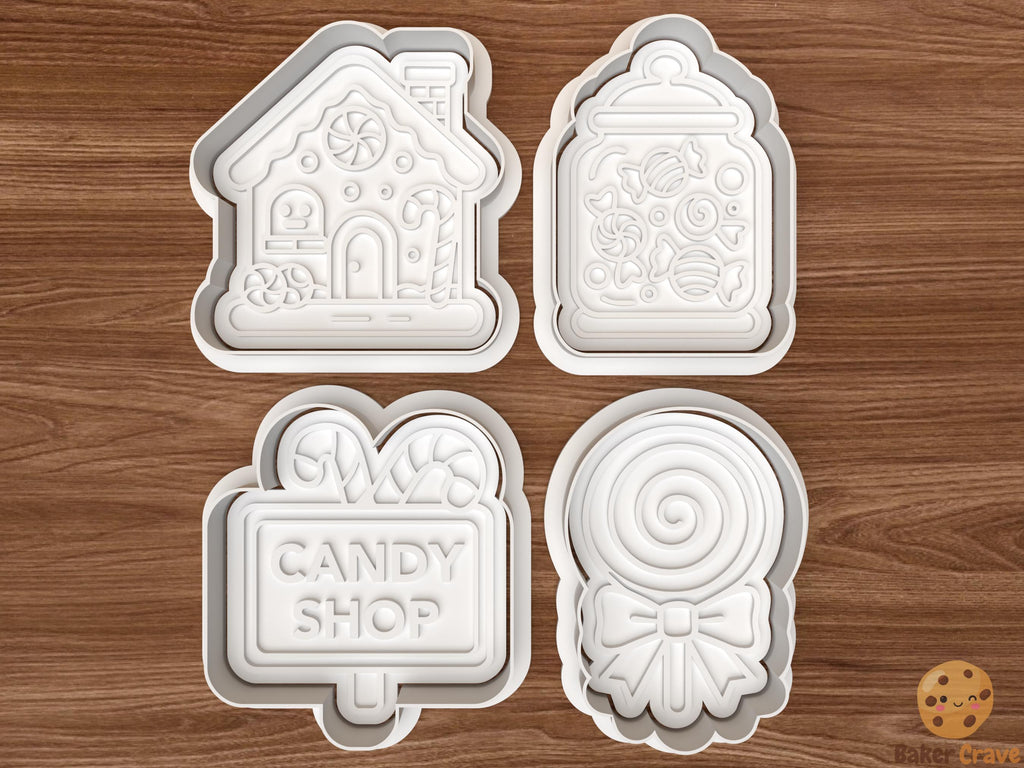 Christmas Candy Shop Cookie Cutter Set STL File