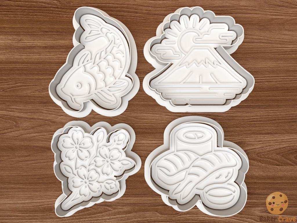 Japan Culture Cookie Cutter Set STL File