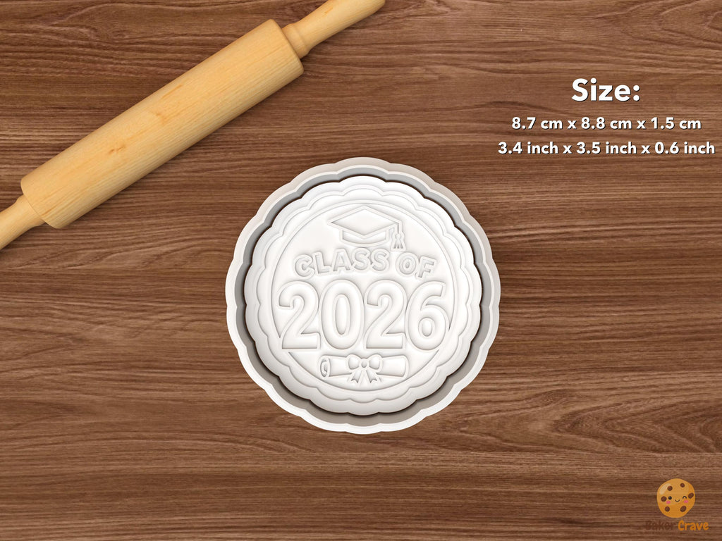 Class of 2026 Graduation Cookie Cutter STL File
