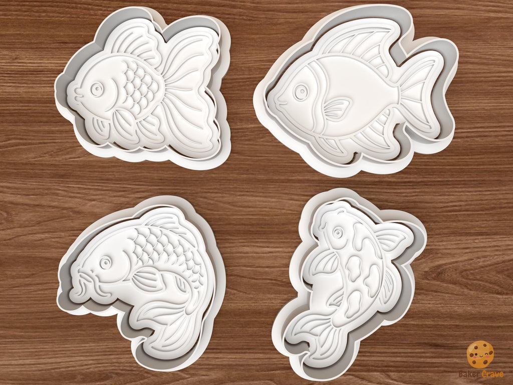 Ornamental Fish Cookie Cutter Set STL File