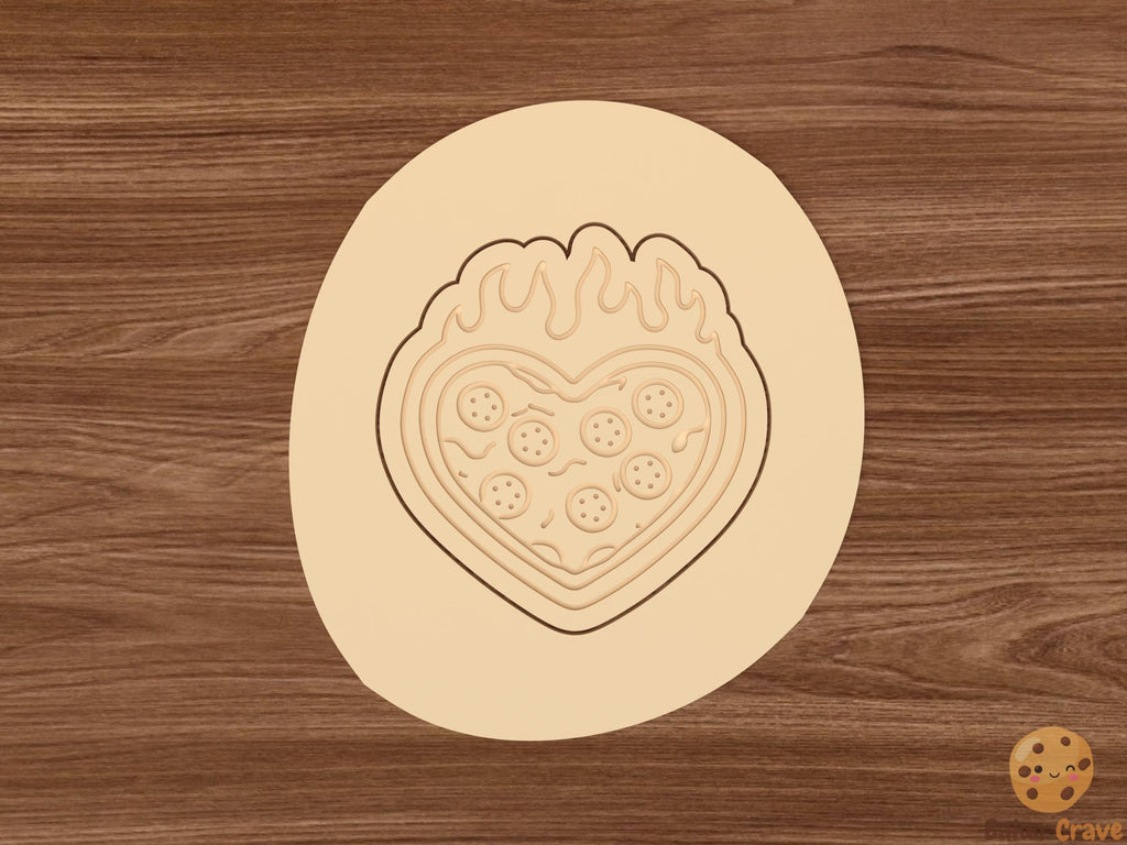 Valentine Heart Pizza Cookie Cutter Set STL File